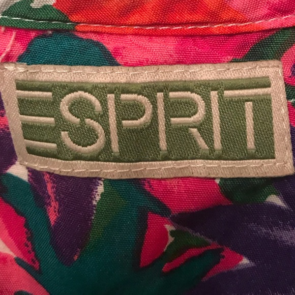 Esprit floral button down sleeveless blouse - Picture 3 of 5